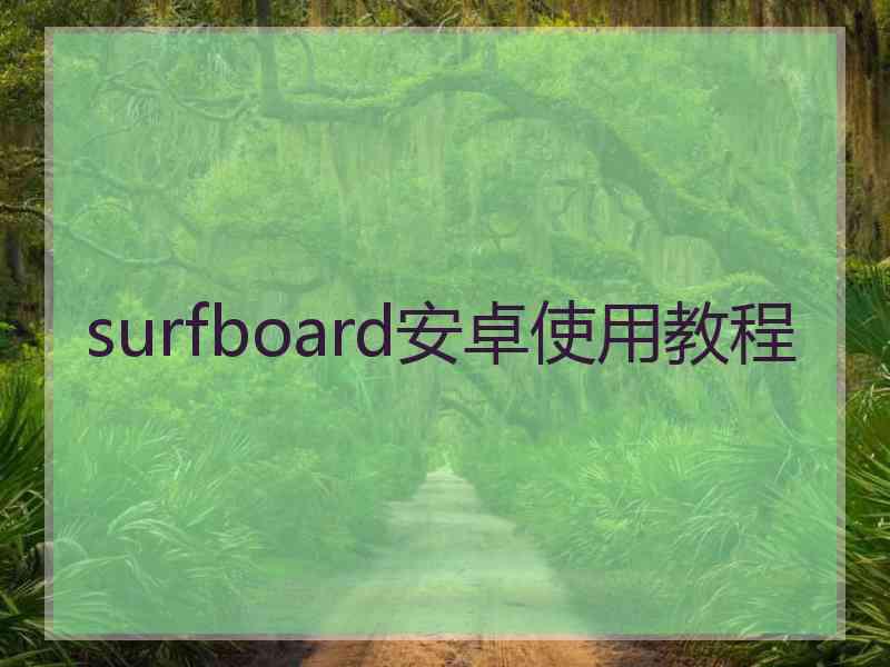 surfboard安卓使用教程