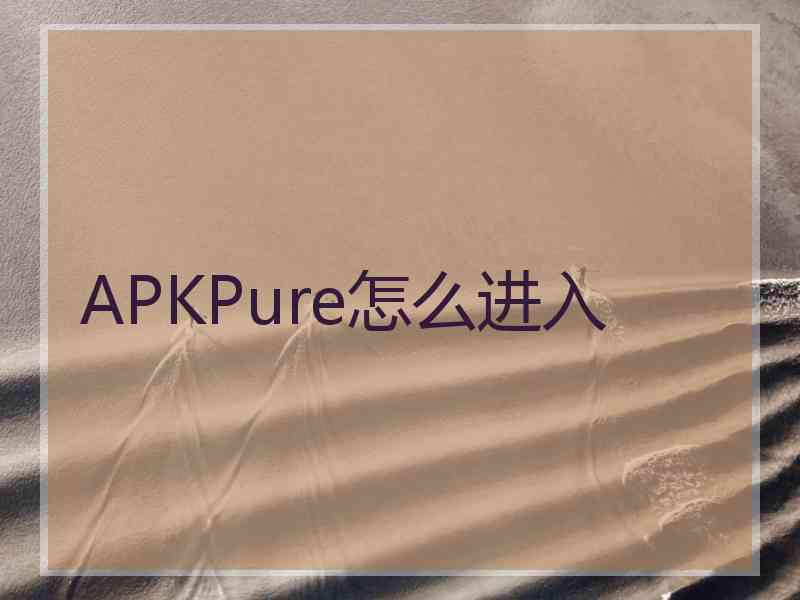 APKPure怎么进入