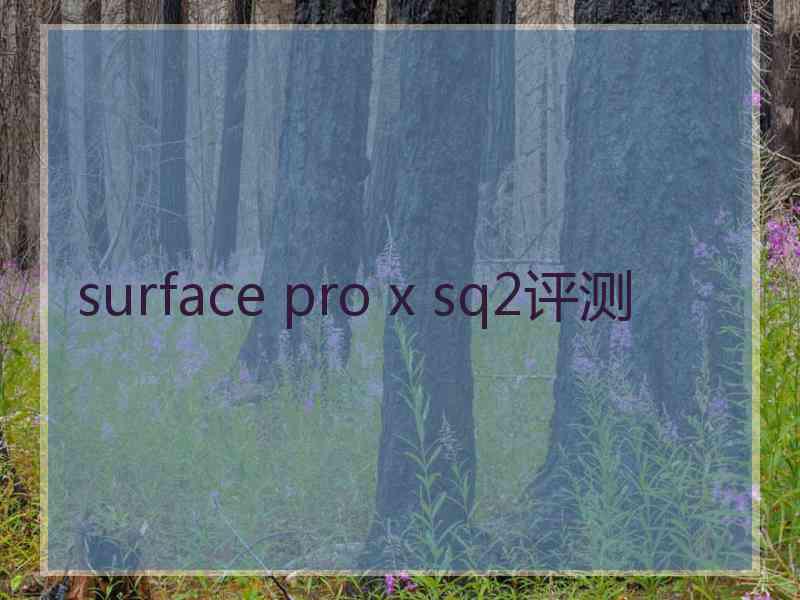 surface pro x sq2评测