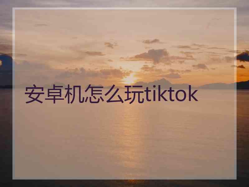 安卓机怎么玩tiktok