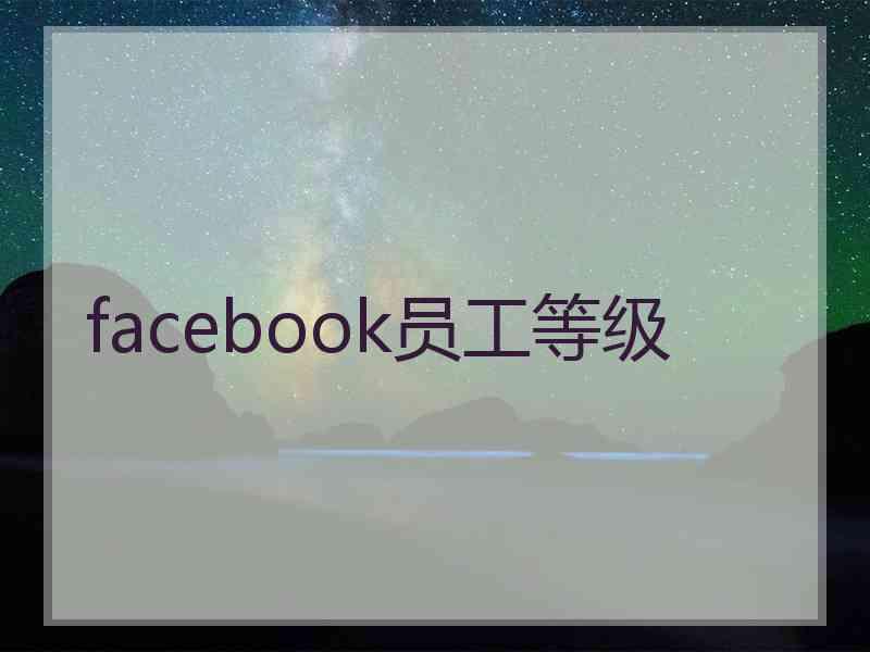 facebook员工等级