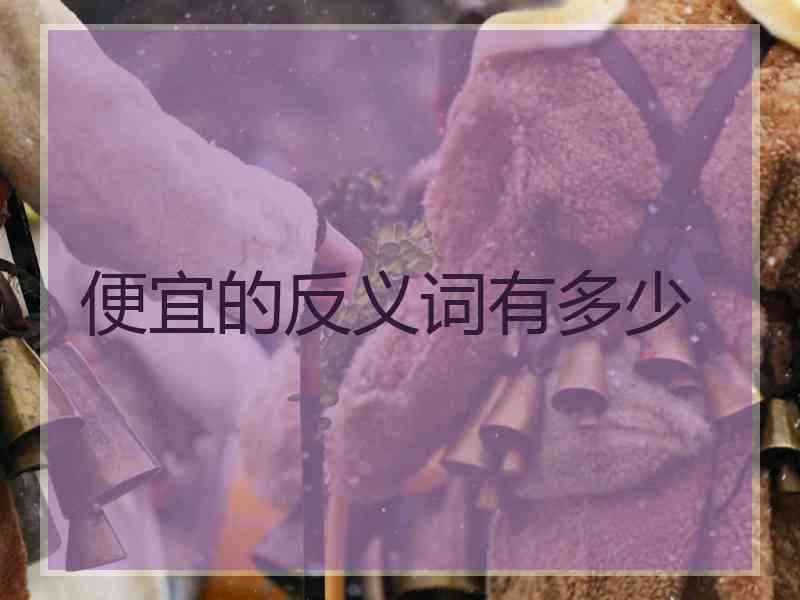 便宜的反义词有多少