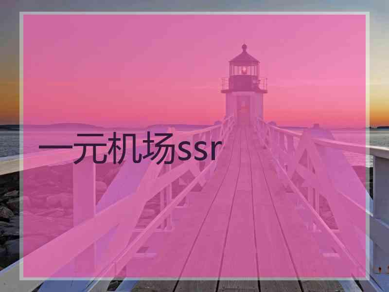 一元机场ssr