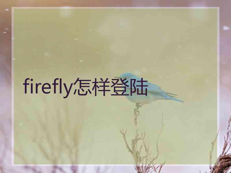 firefly怎样登陆