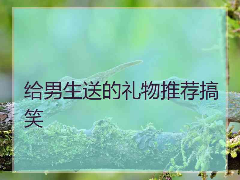 给男生送的礼物推荐搞笑