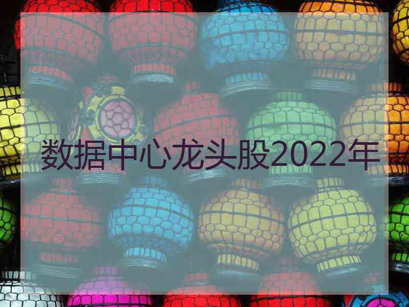 数据中心龙头股2022年