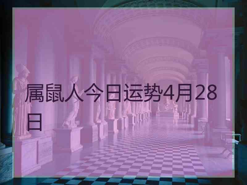 属鼠人今日运势4月28日