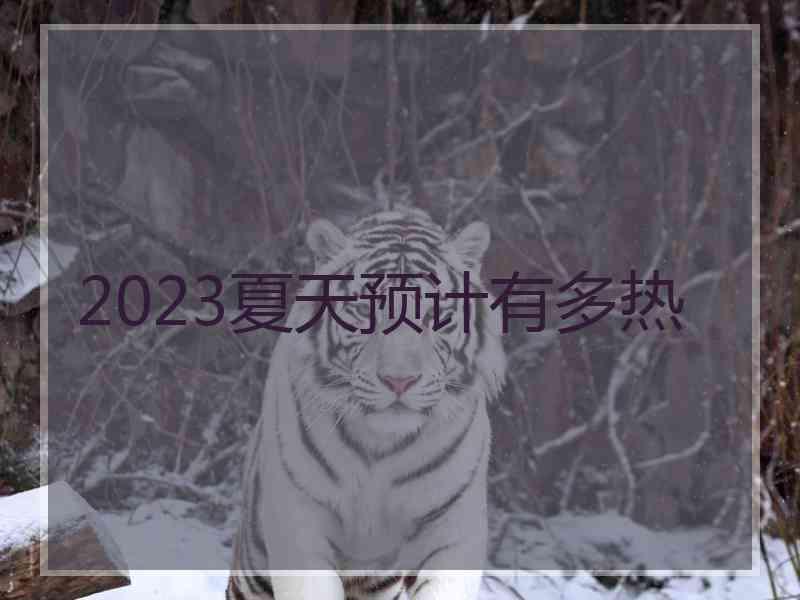 2023夏天预计有多热