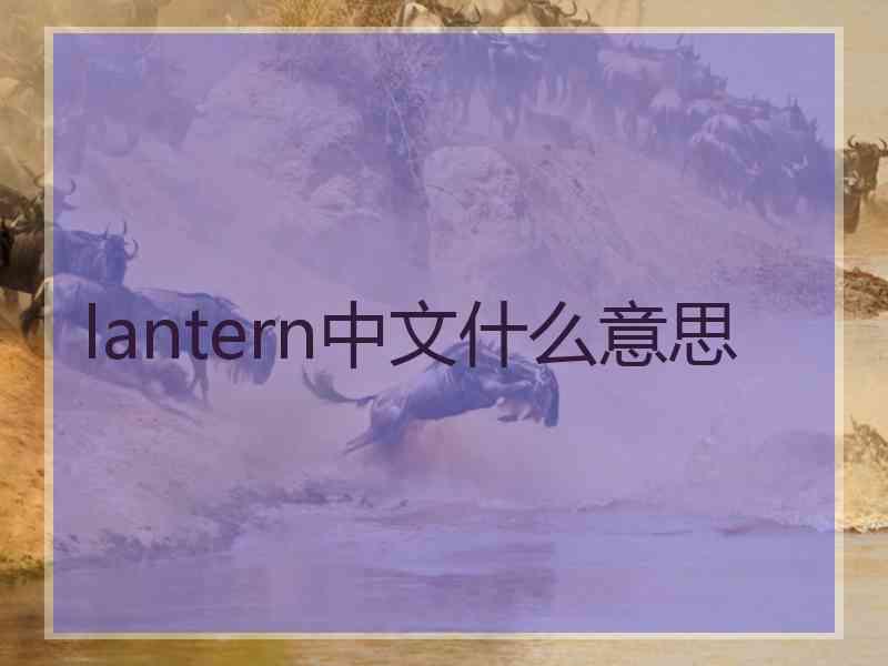 lantern中文什么意思