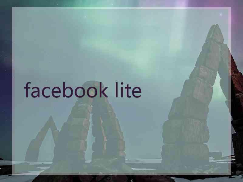 facebook lite