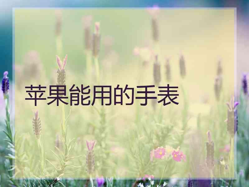 苹果能用的手表