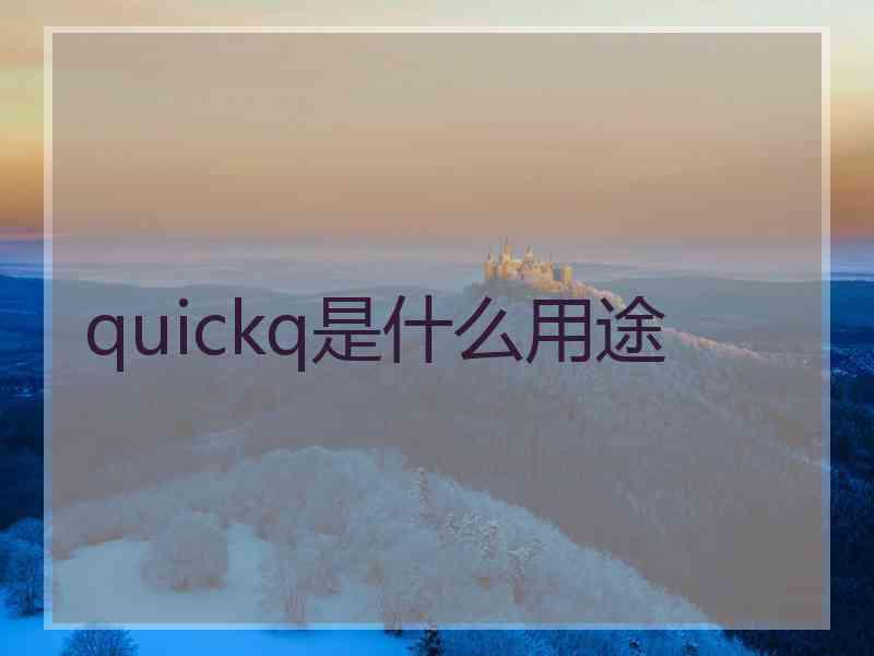 quickq是什么用途