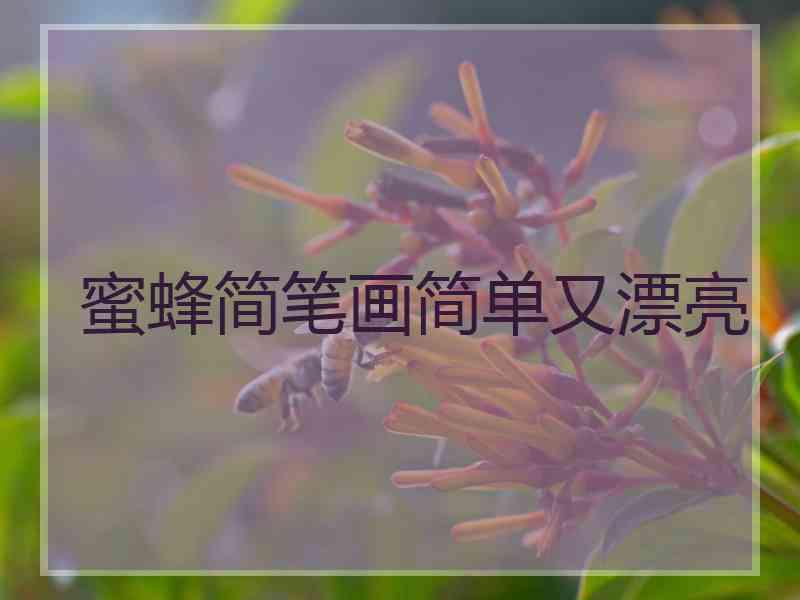 蜜蜂简笔画简单又漂亮