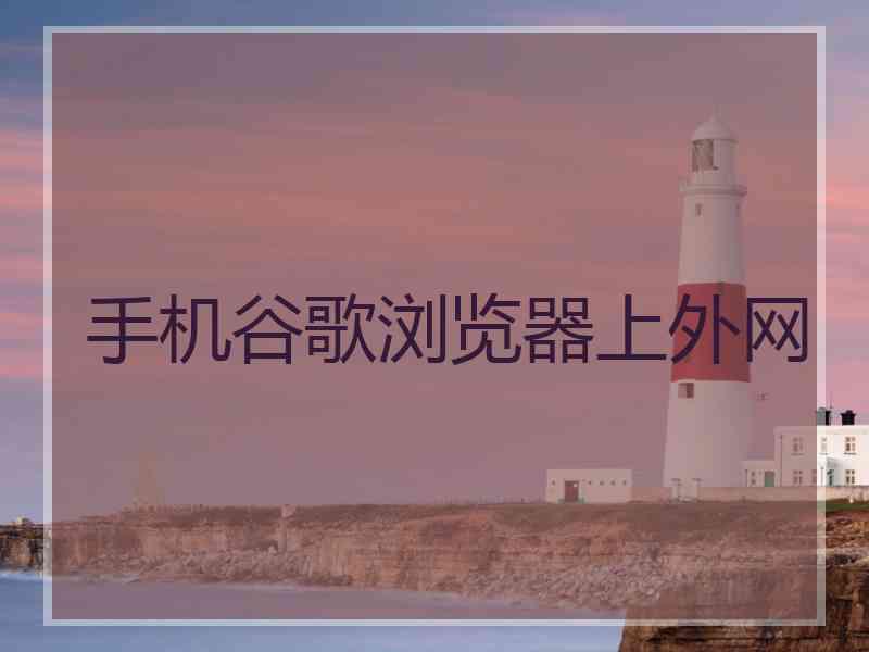 手机谷歌浏览器上外网