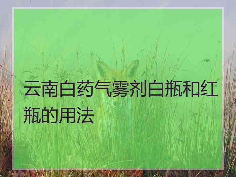 云南白药气雾剂白瓶和红瓶的用法