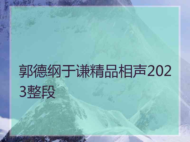 郭德纲于谦精品相声2023整段