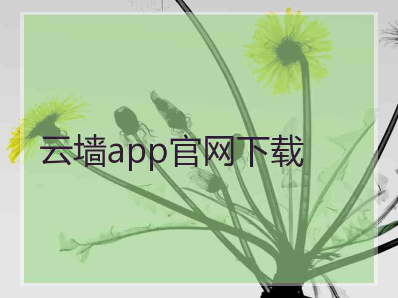 云墙app官网下载