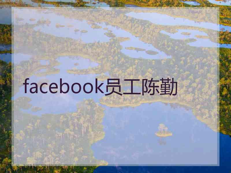 facebook员工陈勤