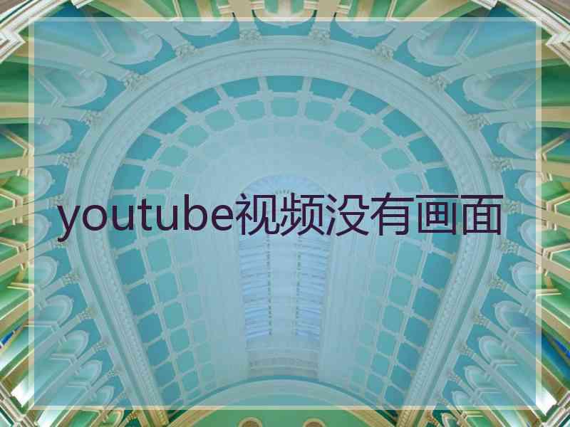 youtube视频没有画面