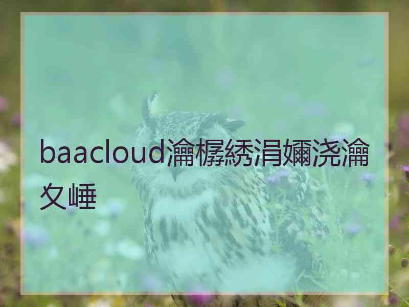 baacloud瀹樼綉涓嬭浇瀹夊崜