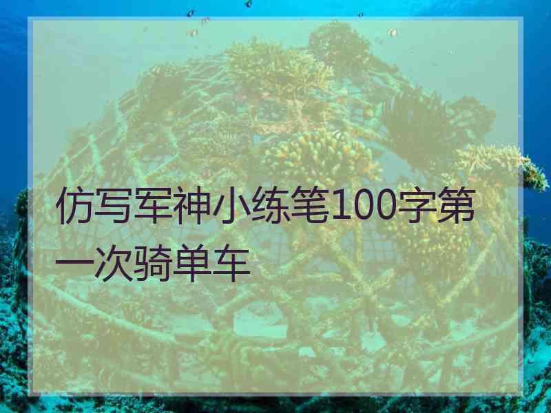 仿写军神小练笔100字第一次骑单车