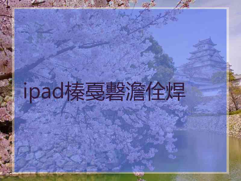 ipad榛戞礊澹佺焊