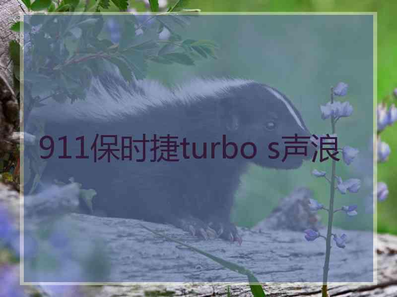 911保时捷turbo s声浪