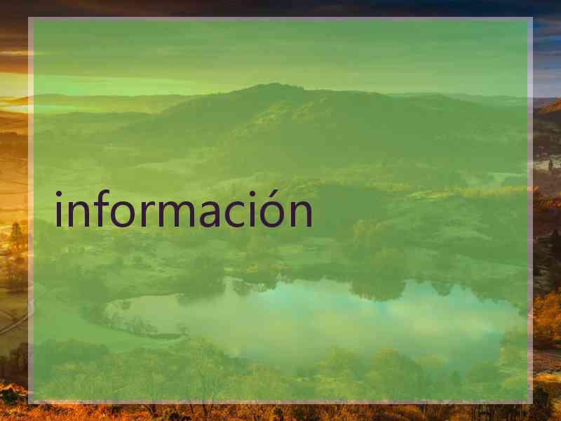 información