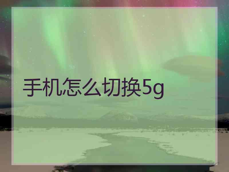 手机怎么切换5g