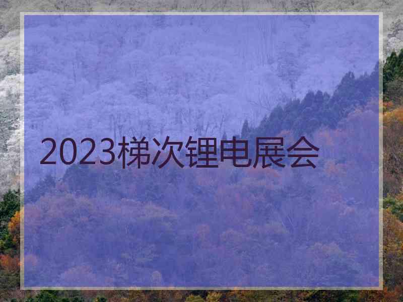 2023梯次锂电展会