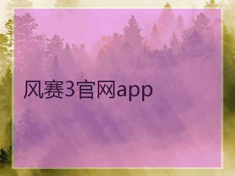 风赛3官网app