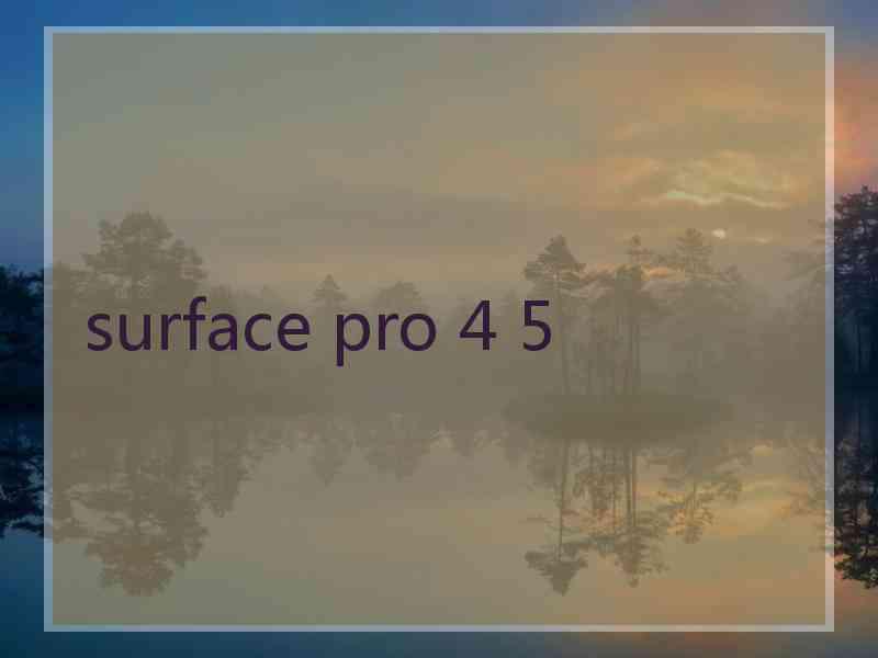 surface pro 4 5