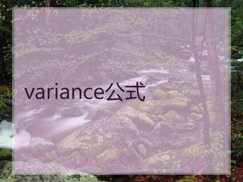 variance公式