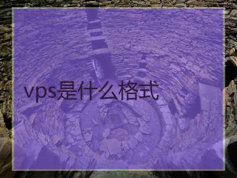 vps是什么格式