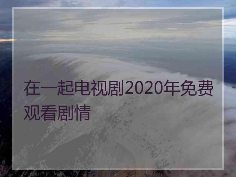 在一起电视剧2020年免费观看剧情