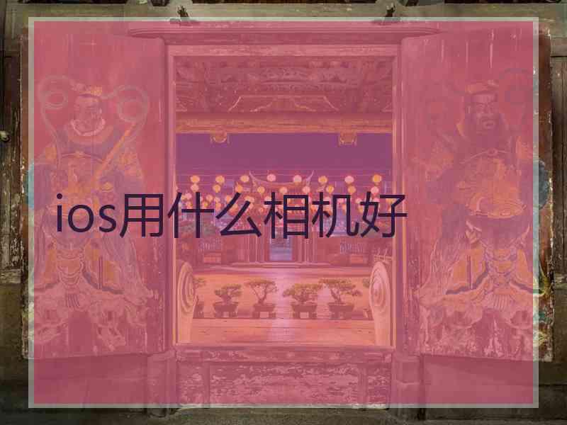 ios用什么相机好