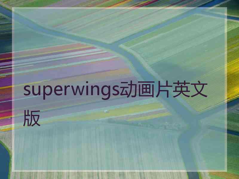 superwings动画片英文版