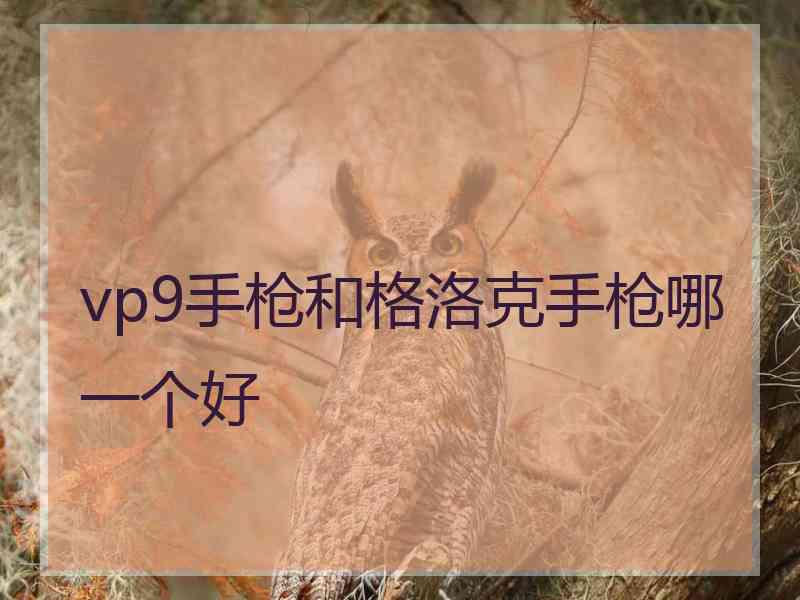 vp9手枪和格洛克手枪哪一个好