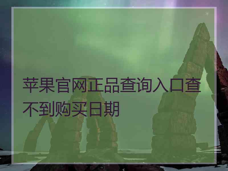 苹果官网正品查询入口查不到购买日期