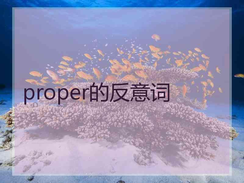 proper的反意词