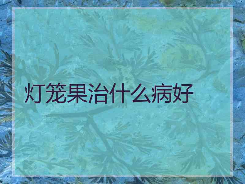 灯笼果治什么病好