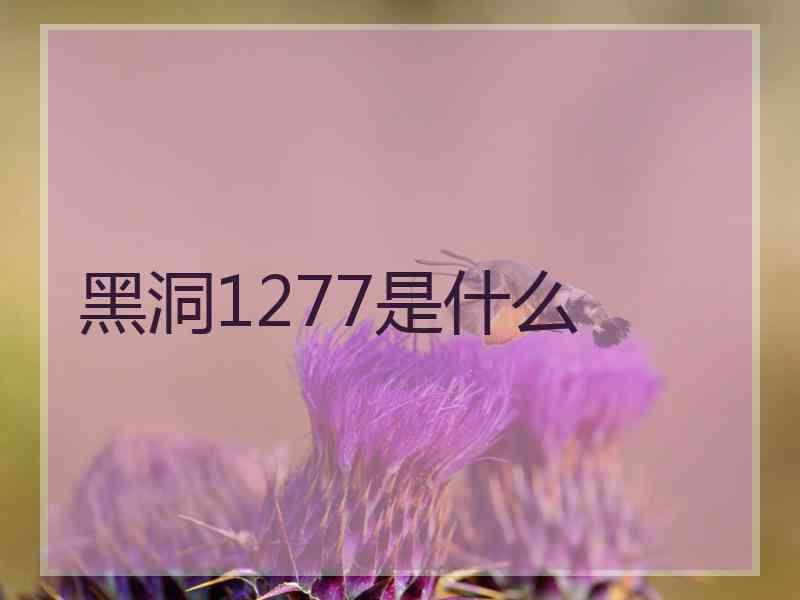 黑洞1277是什么