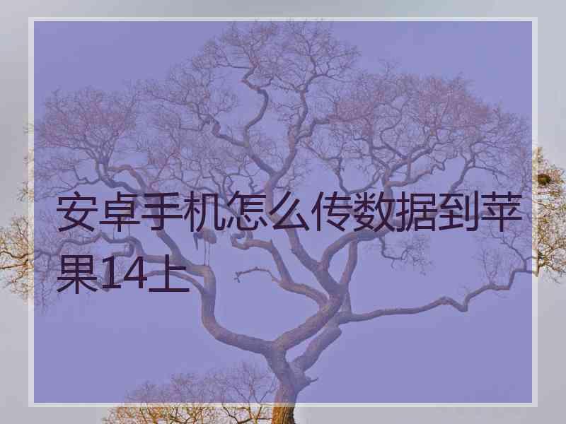 安卓手机怎么传数据到苹果14上